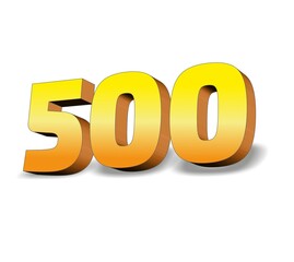 500, 3D,  letters 500