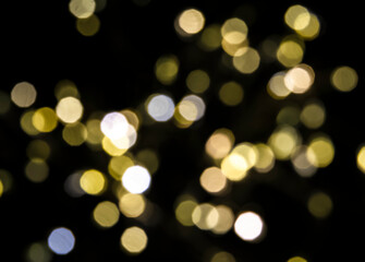 Defocused Gold Lights