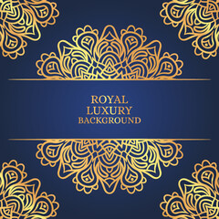 Royal luxury mandala background with golden arabesque