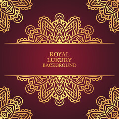 Royal luxury mandala background with golden arabesque