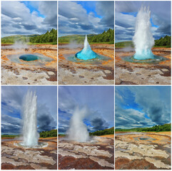 Card - collage of the geyser