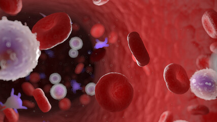 3d rendered illustration of white blood cells