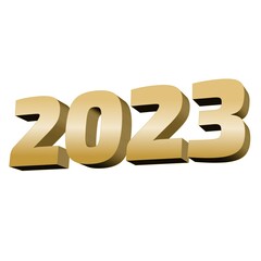 Litery 2023, napis 3D, rok 2023