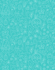Funny Happy Easter seamless pattern background greeting card
