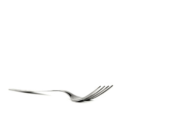 Fork on white background