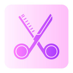 scissor hair gradient icon