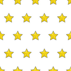 Stars Seamless Pattern On A White Background. Star Theme Vector Illustration