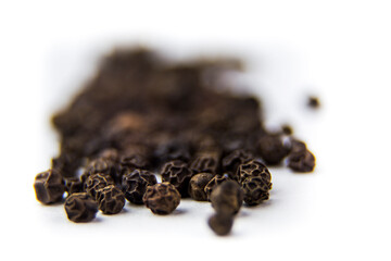 Black Peppercorns, macro shot