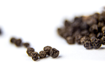 Black Peppercorns, macro shot