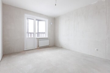Obraz premium interior of the apartment without decoration in gray colors