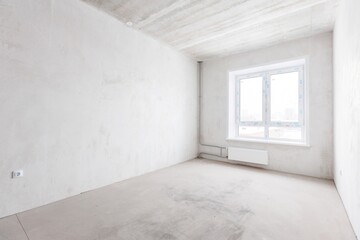 Fototapeta premium interior of the apartment without decoration in gray colors