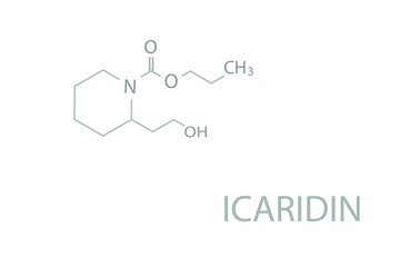 Icaridin molecular skeletal chemical formula.