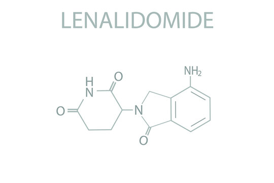 Lenalidomide molecular skeletal chemical formula.