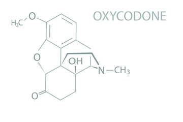 Oxycodone molecular skeletal chemical formula.