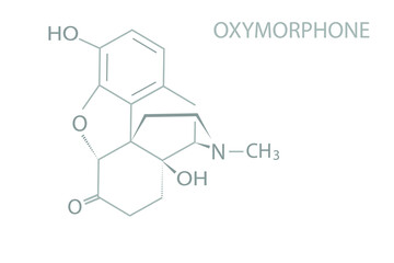 Oxymorphone molecular skeletal chemical formula.