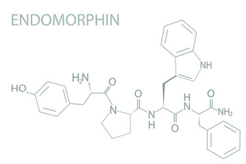 Endomorphin molecular skeletal chemical formula.