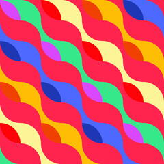 Aesthetic geometric seamless pattern . Modern art .Abstract wavy lines composition . Contemporary vector design 