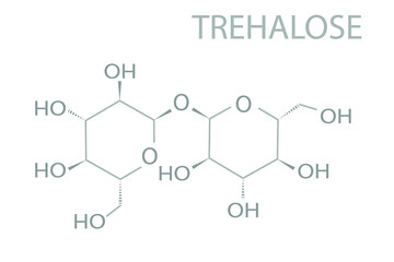Trehalose molecular skeletal chemical formula.