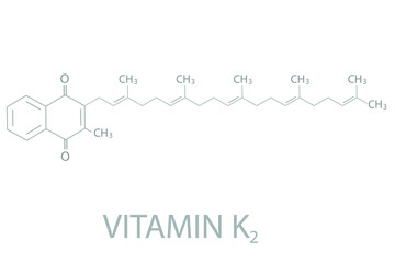 Vitamin K2 molecular skeletal chemical formula.