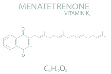 Menatetrenone (vitamin K2) molecular skeletal chemical formula.