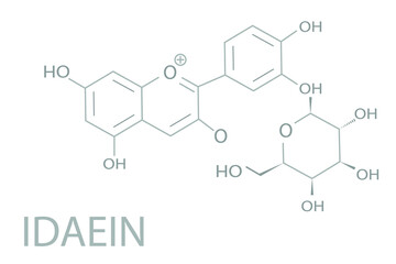 Idaein molecular skeletal chemical formula.