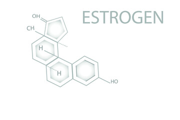 Estrogen molecular skeletal chemical formula.