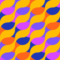 Aesthetic geometric seamless pattern . Modern art .Abstract wavy lines composition . Contemporary vector design 