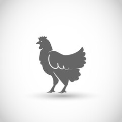 Chicken vector icon illustration art