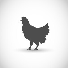 Chicken vector icon illustration art