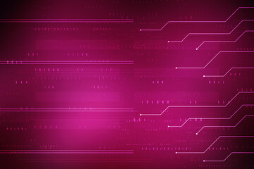 2d illustration abstract digital binary data on computer screen