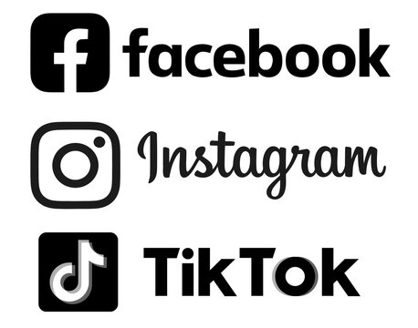 instagram logo. instagram vector. instagram sign.instagram download .facebook logo. facebook vector. tiktok sign. facebook download. tiktok logo.