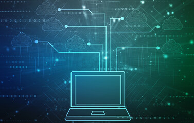 Digital Abstract technology background,2d illustration