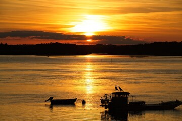 sunset over the sea