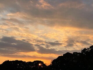 sunset in the mountains