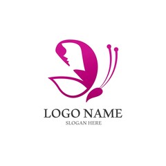Fototapeta premium Butterfly logo icon vector design