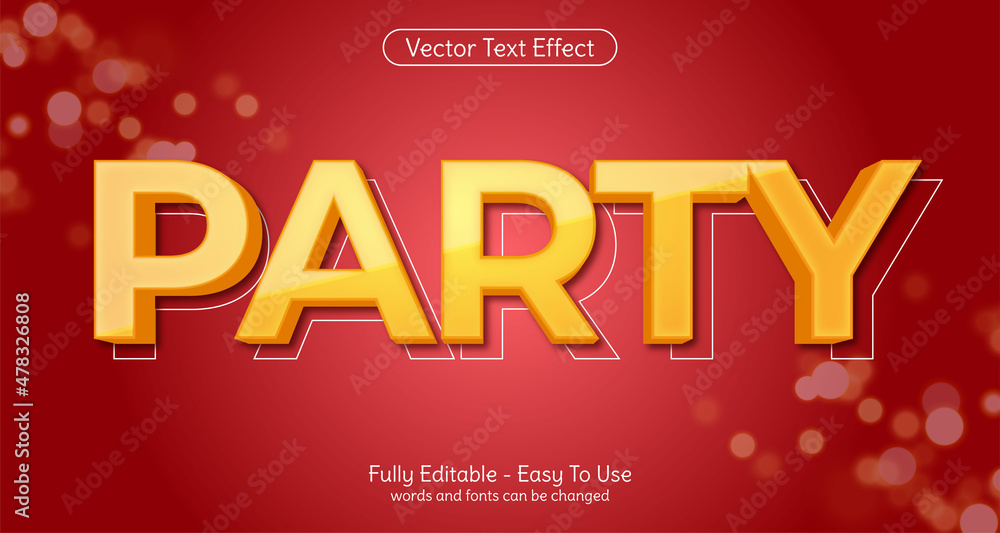 Poster creative 3d text bright editable style effect template