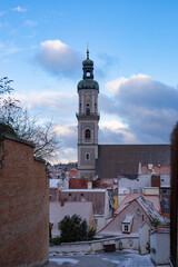 Stadtansicht Kirche St. Georg Freising vom Domberg