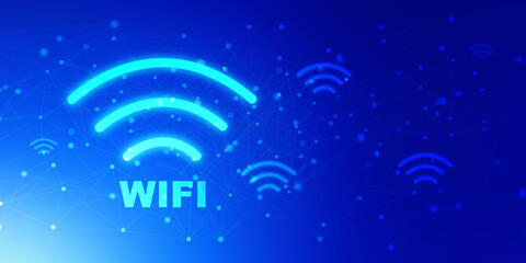 2d illustration WiFi symbol sign
