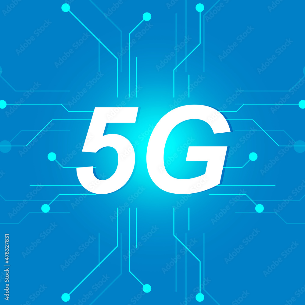 Poster 2d rendering 5g network 5g connection