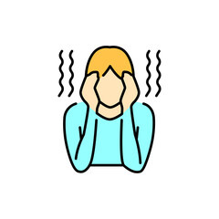 Weakness color line icon. Human diseases.