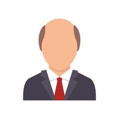 Prosecutor man icon flat isolated vector