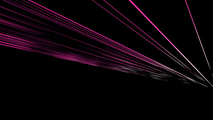 glowing pink  neon rays on a black background. abstract pink neon background.