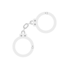 Prosecutor handcuffs icon flat isolated vector