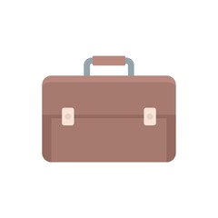 Briefcase icon flat isolated vector