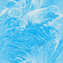 Stoffe zum Nähen Seamless ripple pattern with abstract waves in blue and white colors
