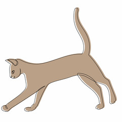 cat, sketch, line drawing vector