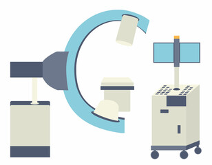 medical x-ray apparatus, vector, isolated