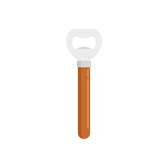 Bartender bottle-opener icon flat isolated vector