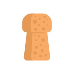 Bottle cork icon flat isolated vector