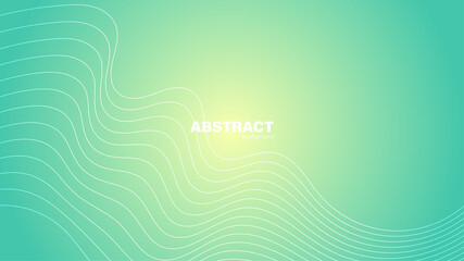 Abstract green fluid shape modern background with copy space, vector.